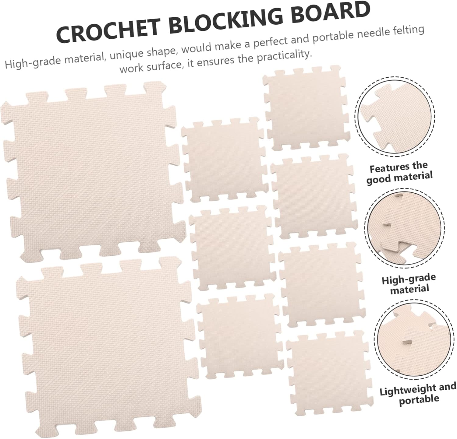9pcs Multi Function Knitting Blocking Mat Convenient Foam Board