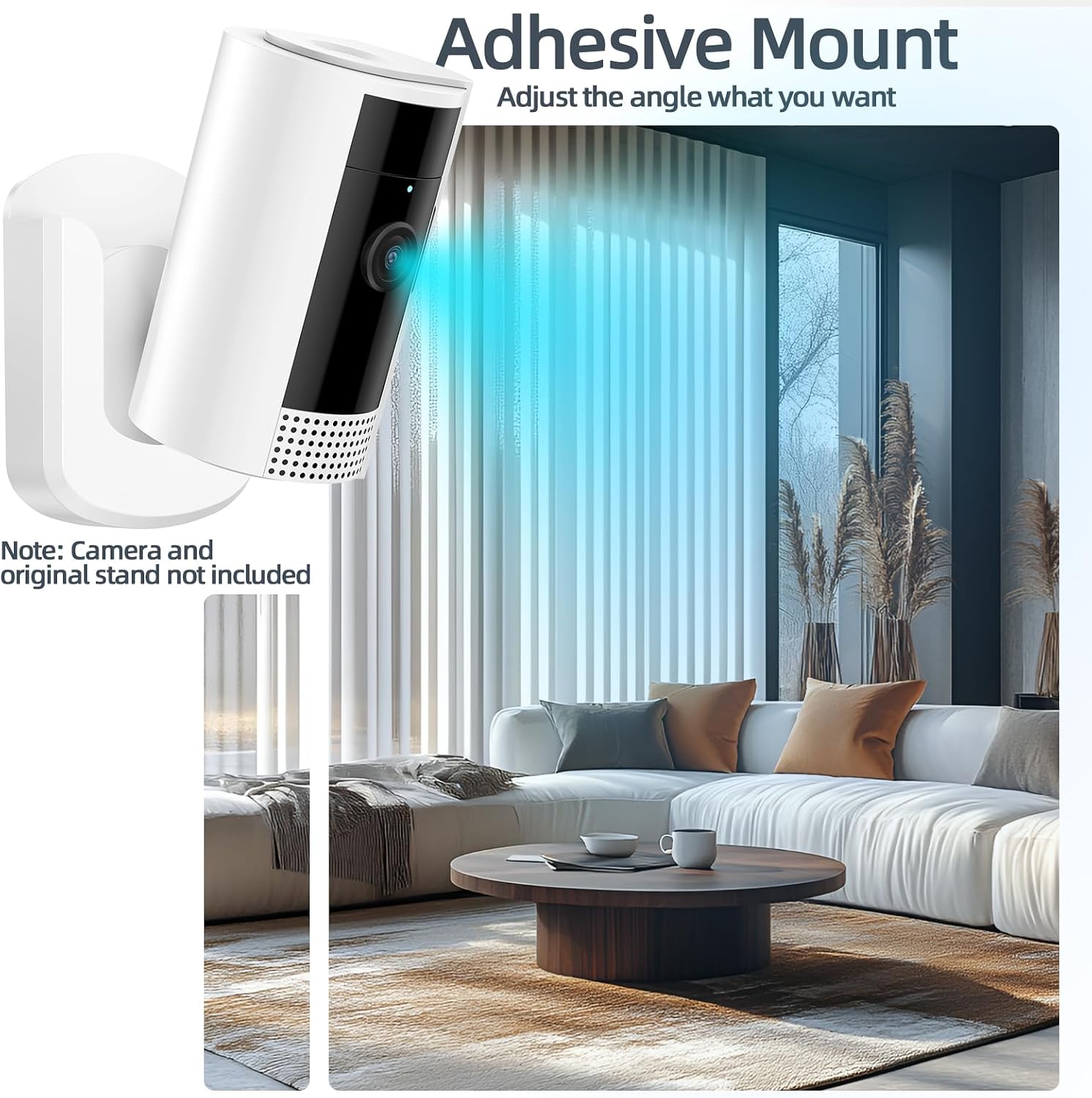 Condition photo showing New/Like New for no drill ring indoor cam adhesive wall mount bracket - no screws needed, easy install - compatible with ring cameras(1st gen and 2nd gen) for home surveillance (3 pack)