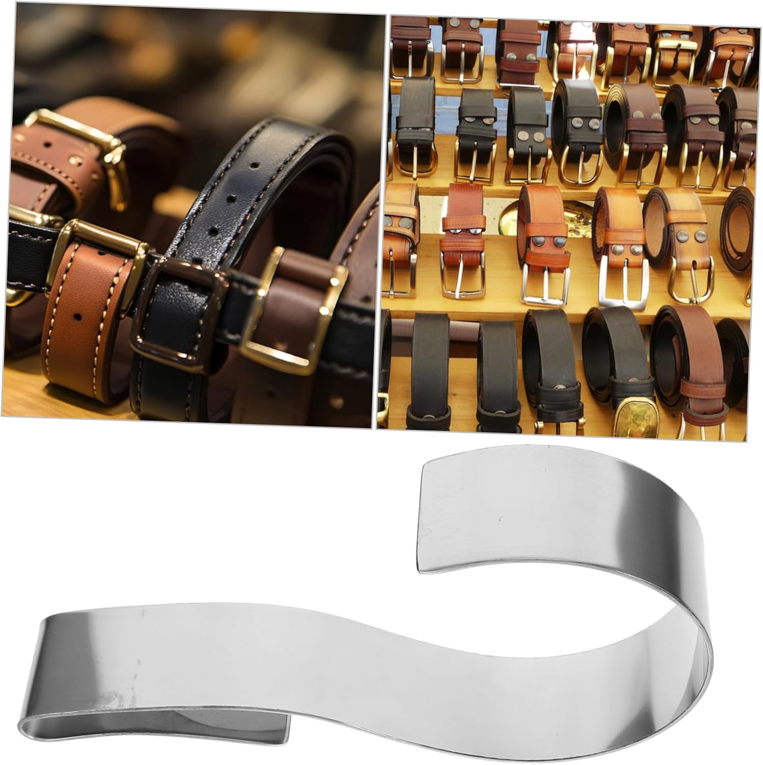 Belt Display Stand Elegant Organizer Rack for Store Home Use Compact Closet Accessory for Easy Browsing and Selection Metal Design