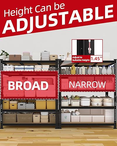 Miniatura 5 de PrimeZone Estantes de almacenamiento de garaje resistentes, 48 pulgadas de ancho x 24 pulgadas de profundidad x 72 pulgadas de alto, estantes