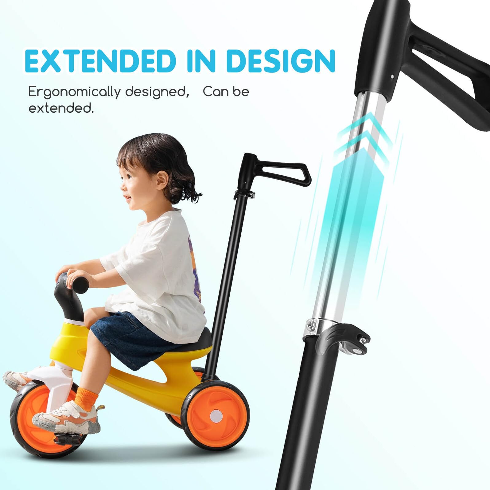 Maniglia e Facile da Installare di Ricambio e Push Car per Passeggino in Plastico e Lega, Design Ergonomico Accessorio per Genitori Attivi