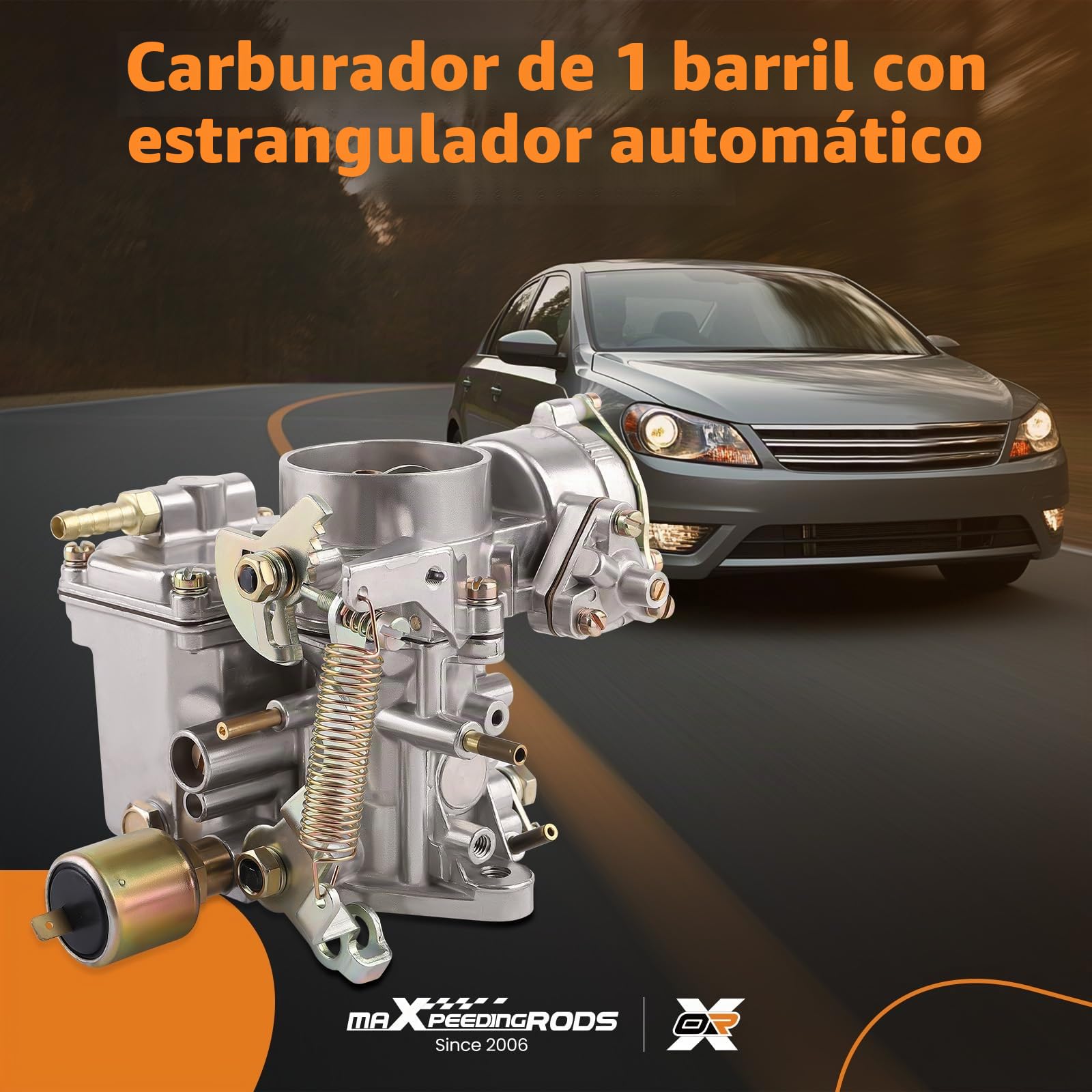 maXpeedingrods Carburador Para Volkswagen Beetle 34 PICT-3 113 129 031 K, Carburador para VW Coche Motor 1600cc, Ralentí Constante, Rápida y Bajo Consumo con Material de Aleación