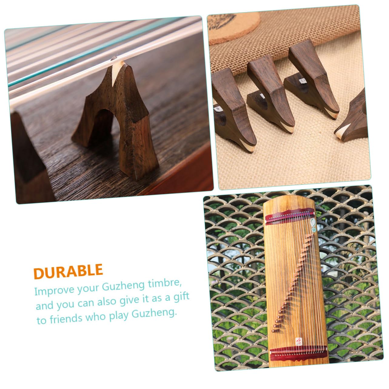 21 Pezzi Ponti Guzheng in Legno di Palissandro Resistenti, Pilastri di Supporto Pratici e Leggeri per Strumenti Musicali, Accessori di Ricambio per Migliorare Timbro
