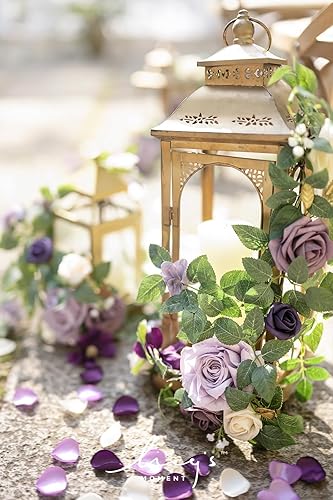 Miniatura 7 de Ling's Moment Decoración de pasillo de boda de 1.8 pies, arreglo de guirnalda de flores para centros de mesa de bodacamino de mesa floraldecoración