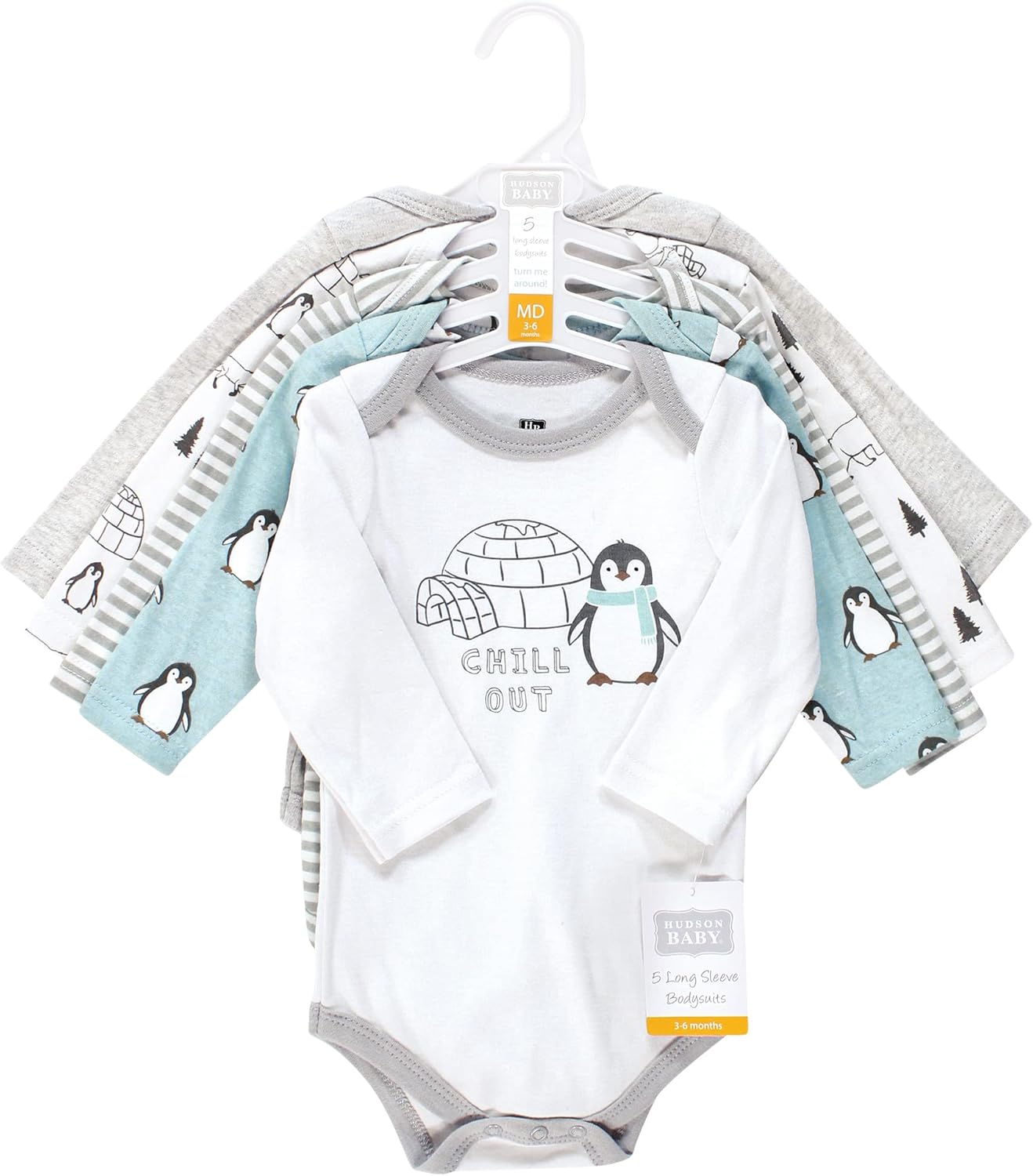 Hudson Baby Unisex Baby Cotton Bodysuits - Image 2