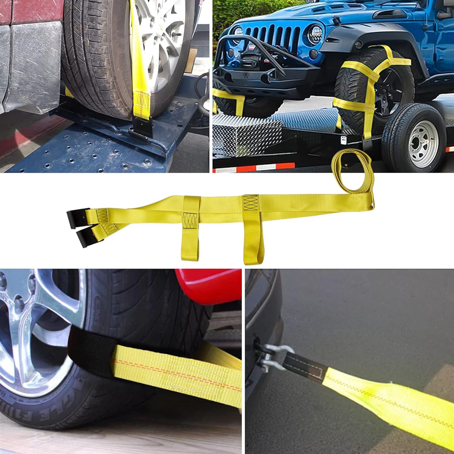 Purchase 10 FT TRANSPORT CHAIN 1/4" TOW AXLE STRAP SHACKLE CLEVIS Tow Dolly Tie Down In Grand - Foto 3