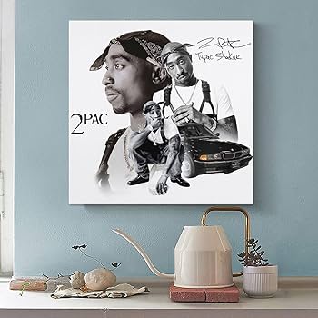 絵画 2pac Tupac Shakur Portrait, signed Giclée art print with changes