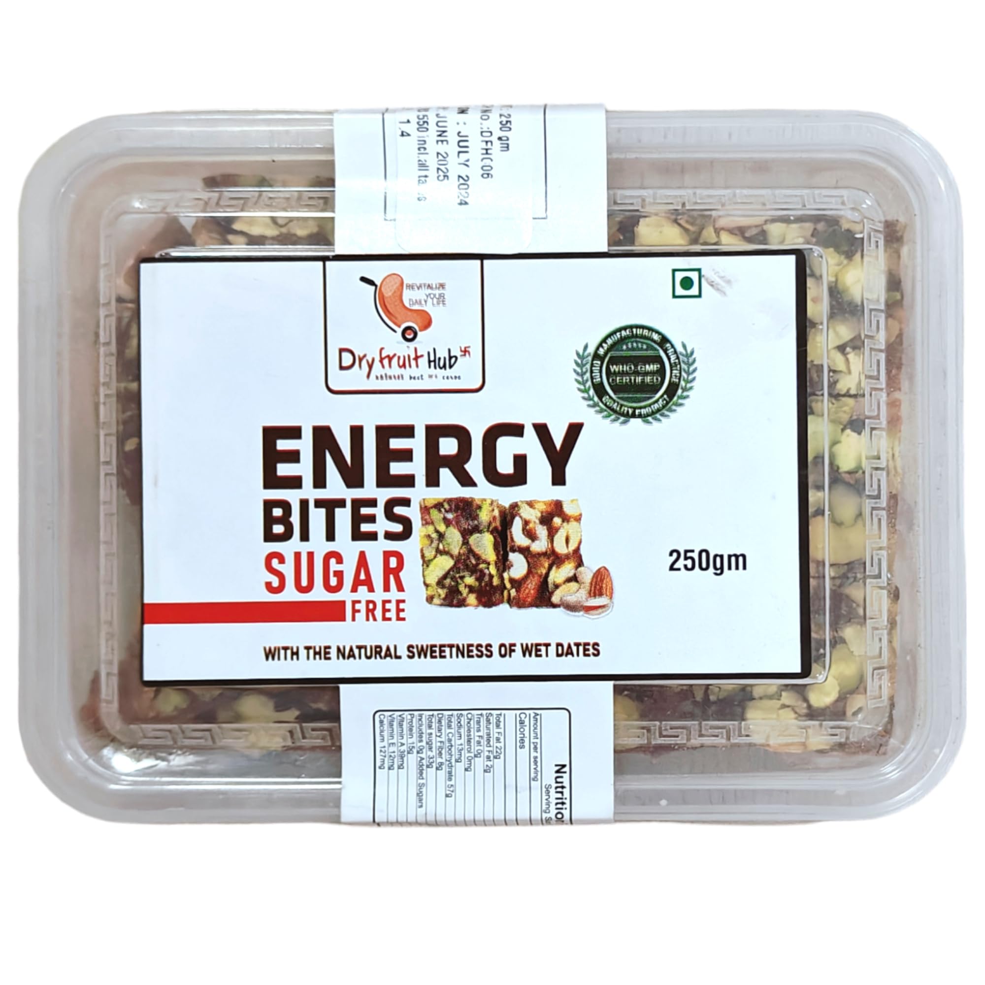 DRY FRUIT HUB Energy Bites Sugar Free 250Gm | With Sweetness Of Dates | Dry Fruit Chikki | Healthy Snacks With Goodness Of Kaju Badam Pista Dates And Pure Ghee | Dates Barfi (B0DC5DP896) Amazon Price History, Amazon Price Tracker