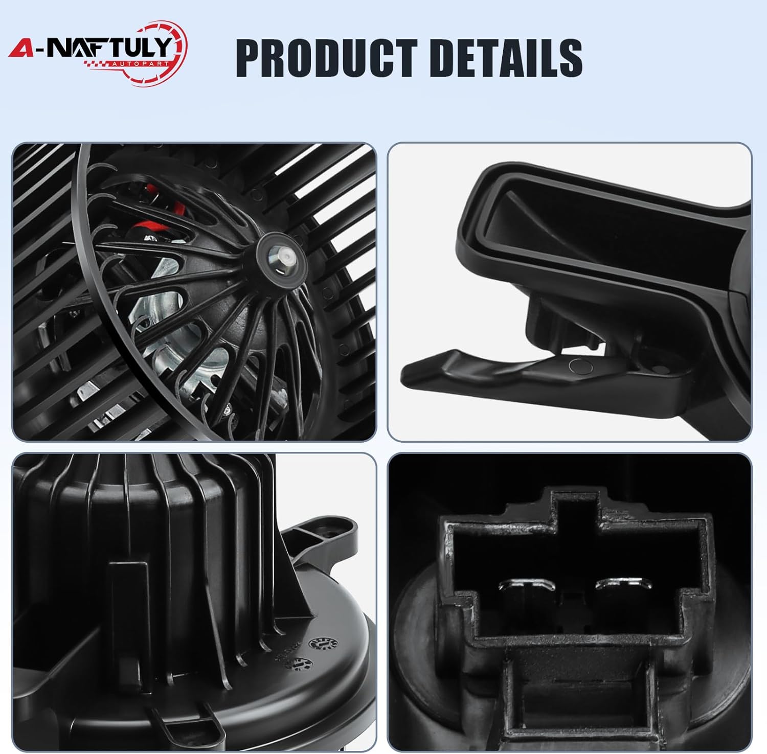 Rear AC Blower Motor Fan Fits for 2009-2023 Chevy Traverse, 2007-2020 Tahoe, 2007-2023 GMC Acadia, 2007-2020 Yukon, Cadillac Escalade, CT6, 2012-2017 Buick Enclave, HVAC Heater Blower Motor, 76977