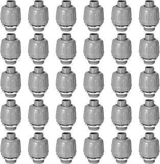 Maitys 1/2 Inch 180° Liquid Tight PVC Conduit Connectors - Straight Flexible Fittings, 30 Pack for Home, Kitchen, Bath Wiring