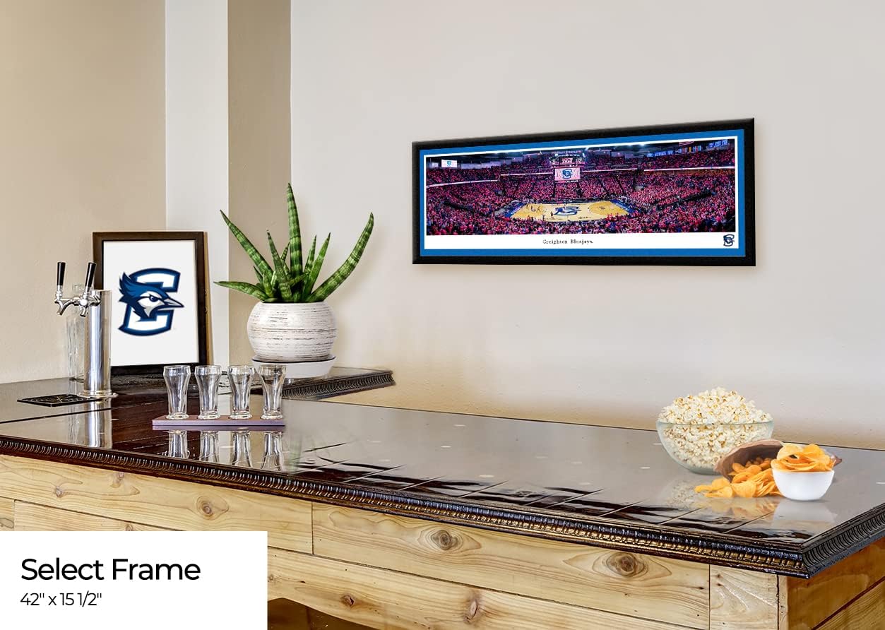 Creighton Bluejays Basketball - 41.5x15-inch Single Mat, Select Framed Picture by Blakeway Panoramas