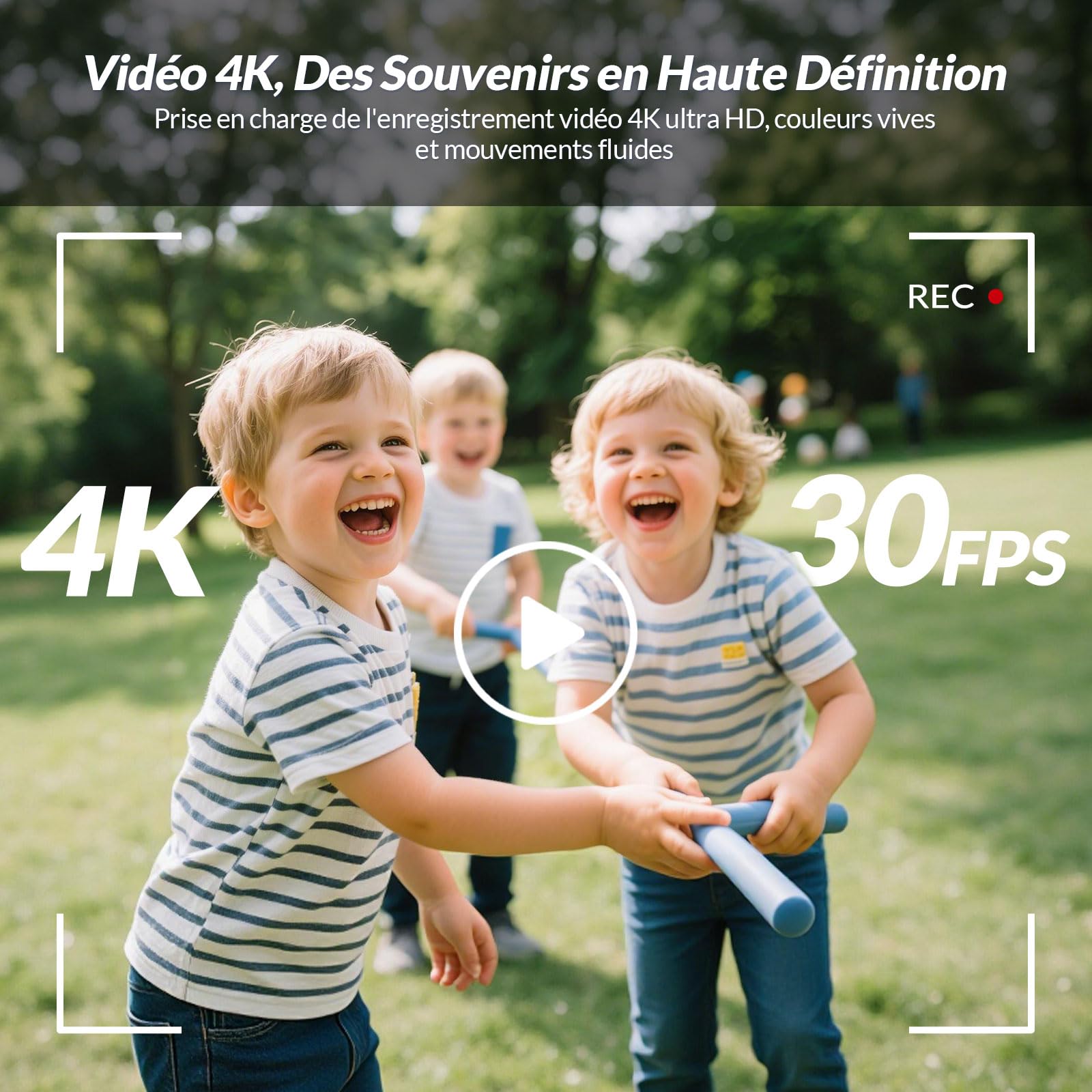 Appareil Photo Numérique Double Écran Vlogging USB-C
