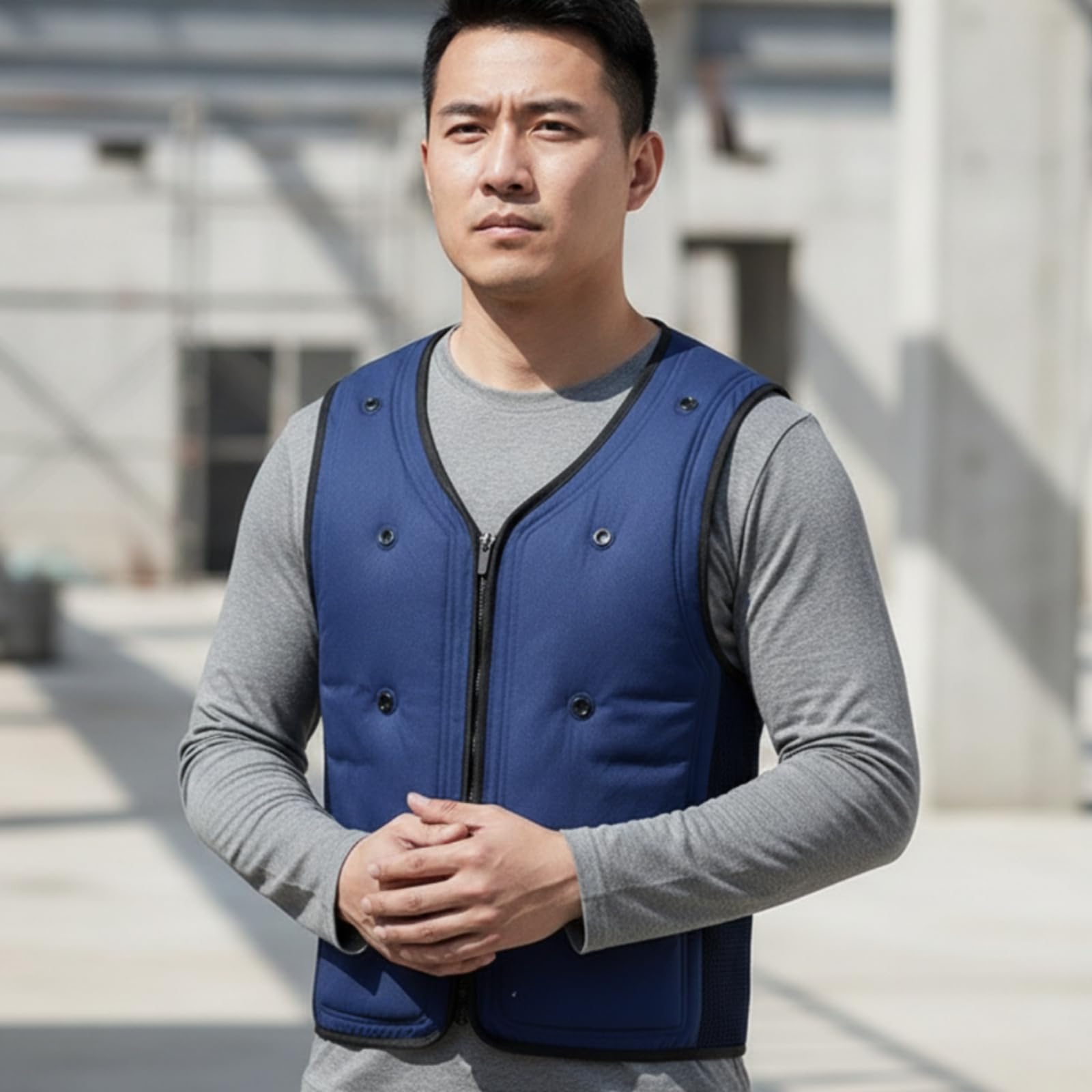 hlweste Arbeitsweste Weste Funktionsweste Meshweste Robuste Verarbeitung mit Reißverschluss Und Pflegeleichter Oberfläche aus Polyester TPU für