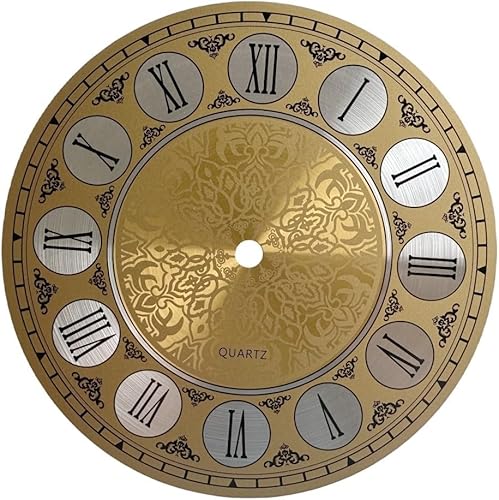 Reloj de pared con esfera de esfera de 7 pulgadas de diámetro, de aluminio vintage, esfera con número romano, esfera para decoración del hogar