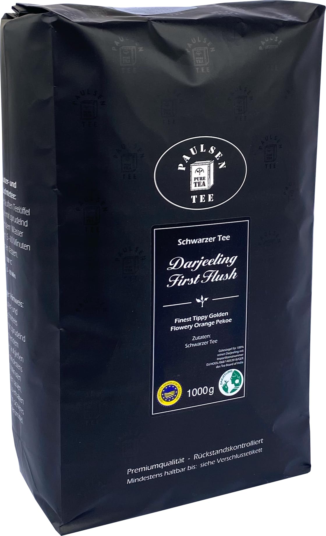 Paulsen - Darjeeling First Flush FTGFOP1 - Ernte 2024 - sehr mild - schwarzer Tee - 1000g