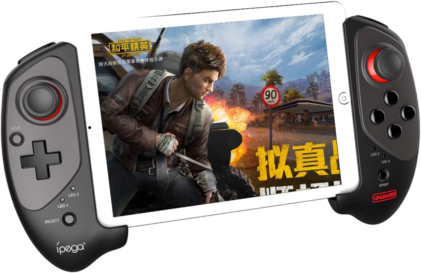 IPEGA PG-9083S Wireless Gamepad, 16-Button Mobile Game Controller, Bluetooth, Compatible with 5-10" iOS/Android Phone, PC, Mac