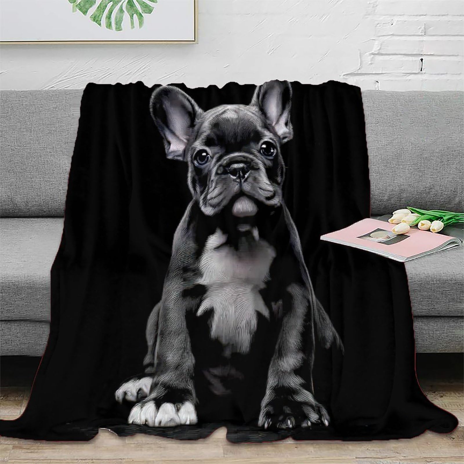 Couverture French Bulldog : le plaid de salon idéal pour des soirées cocooning