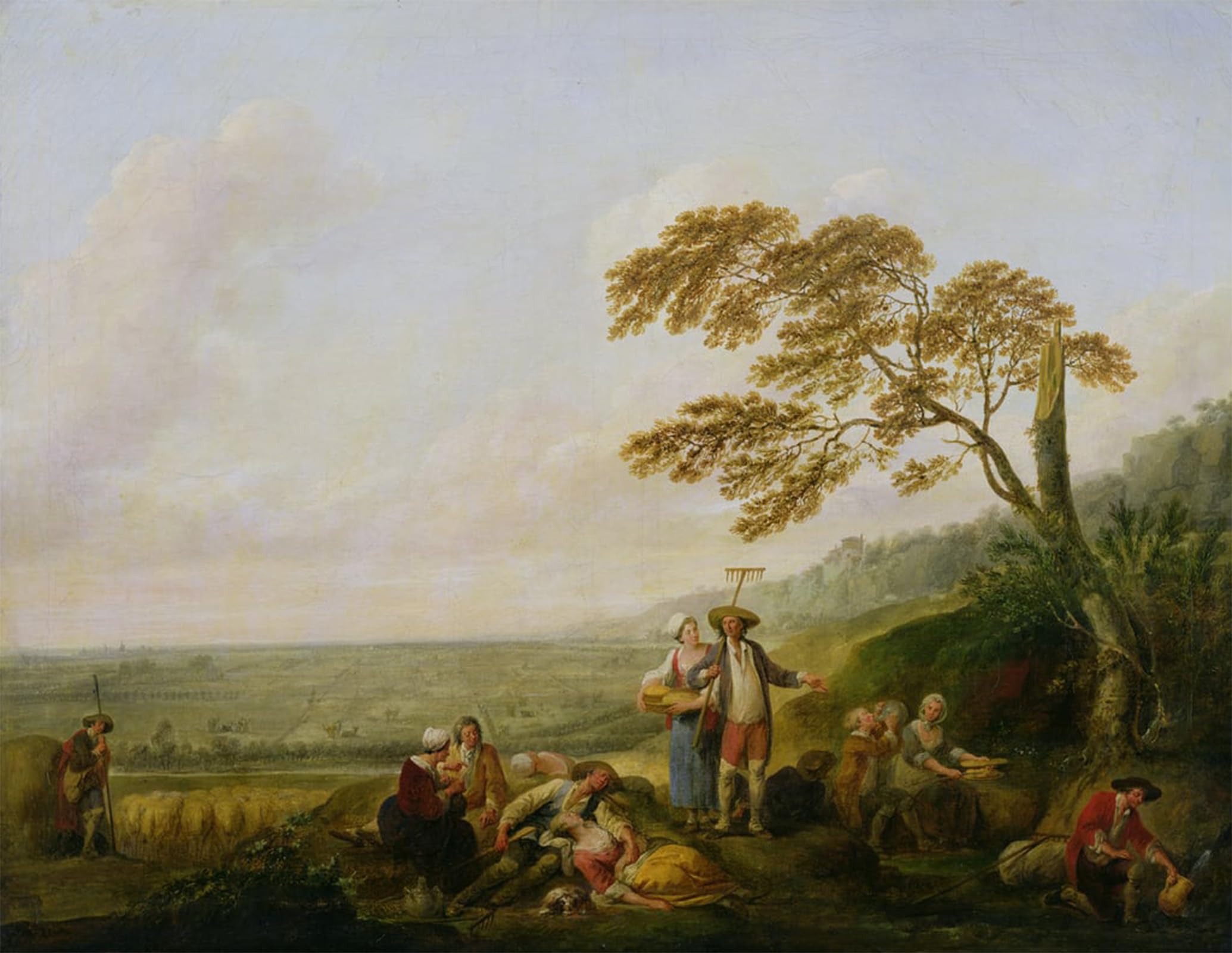 ARTXLXXBN Famous Art Print Poster Vintage Wall Art Midday From a Series on the Four Hours of the Day by Francois Louis Watteau Canvas Art Poster for Home Decor 60x90cm