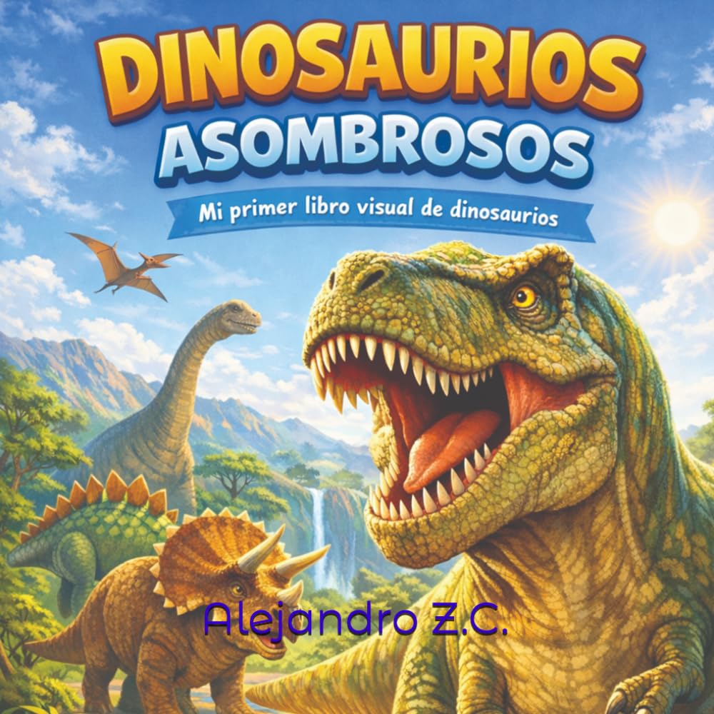 DINOSAURIOS ASOMBROSOS: Mi primer libro visual de dinosaurios para niños de 5 a 7 años