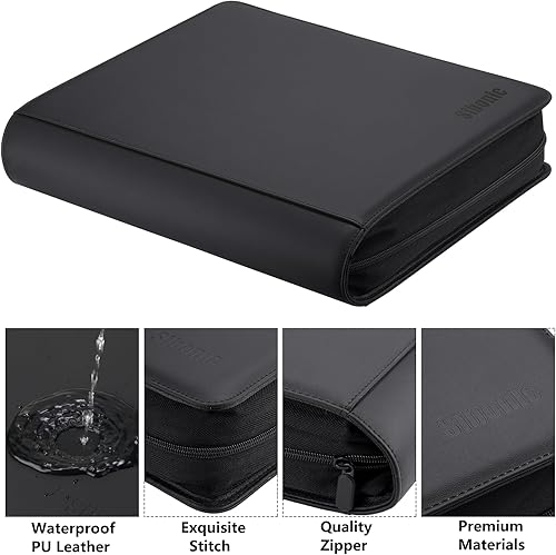 Miniatura 6 de 9 Pocket TopLoader Binder, Holds 360 3”x4” Toploader Hard Cases, Sleeves Card Collection Binder, 20 Double Sided Pages, Compatible with Trading &
