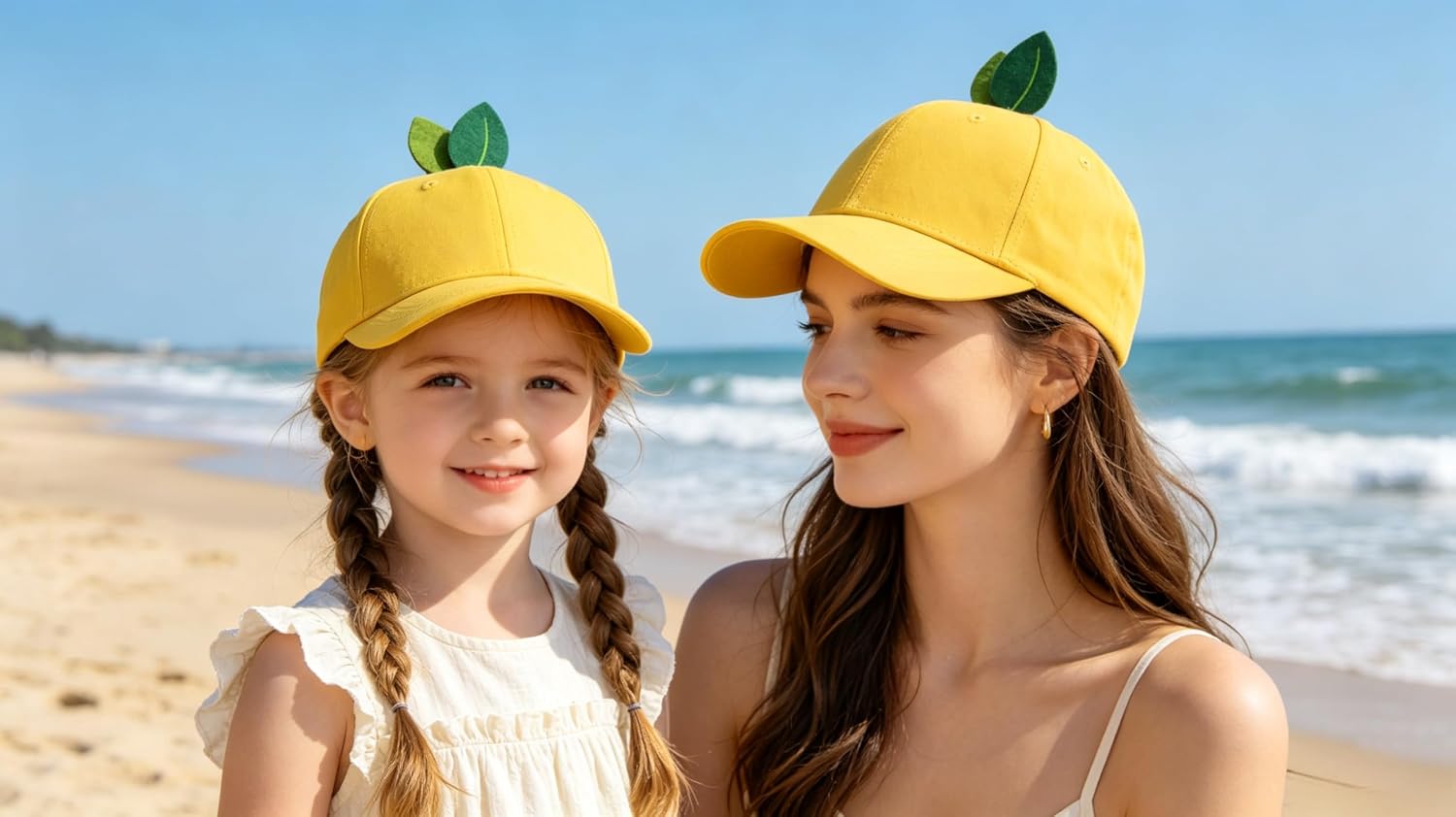 PURFUN Funny Orange Lemon Design Baseball Caps for Adults Kids, Soft Cotton Anti-UV Visor Sun Hats Camping Beach Peaked Caps
