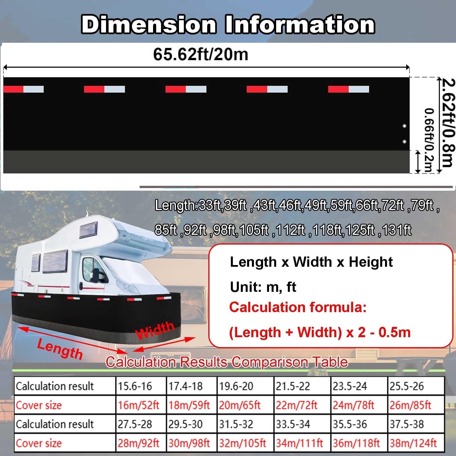Generisch Winter mit Edelstahlboden, 0,8–0,9 m hoch, strapazierfähige Außenabdeckung für Wohnmobil, Gartenlagerung, Wind- und schneefest, langlebig und praktisch