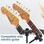 2 PCS Restaurants pour cordes de guitare, Arbres à cordes pour guitare électrique, Restaurers pour chaînes de guitare en métal noir, Guide pour barres de cordes de Roller Accessoires pour guitare de remplacement