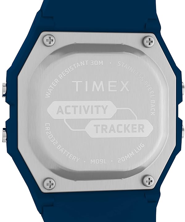 Timex 40mm Step & Activity Tracking Blue Silicone Strap Watch (Model: TW5M557009J) by Timex - Image 5