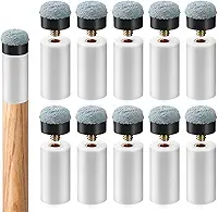 ElevateTech Kit de substituição de pontas de taco de bilhar pontas de bastão de piscina com ponteiras brancas para taco de sinuca kit de reparo de 12 mm/13 mm acessórios de mesa de bilhar para tacos