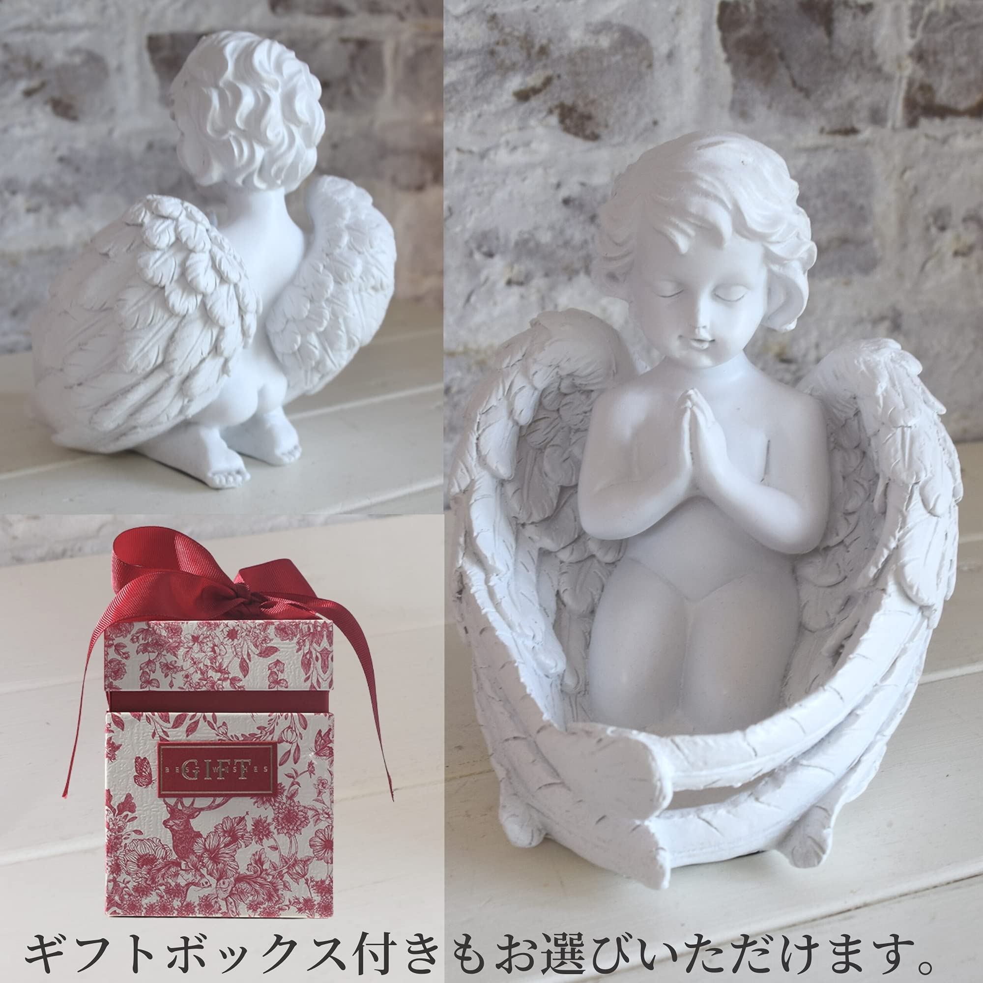 Amazon.co.jp: 天使の羽の皿 エンジェル 小物入れ 鍵置き