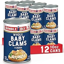 Bumble Bee Whole Baby Canned Clams, 10 oz Can (Pack of 12) - Ready to Eat - 13g Protein per Serving - Gluten Free