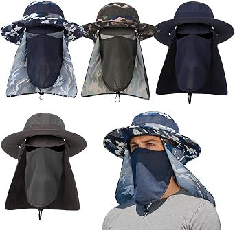 4 Pack Sun Hats for Men Women UPF 50 Wide Brim Bucket