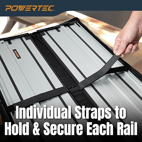 Miniatura 45 de POWERTEC 71411 60" Track Saw Guide Rail Bag for Festool, Makita, and DEWALT, W/Dual-Sided Padding for Secure Rail Placement