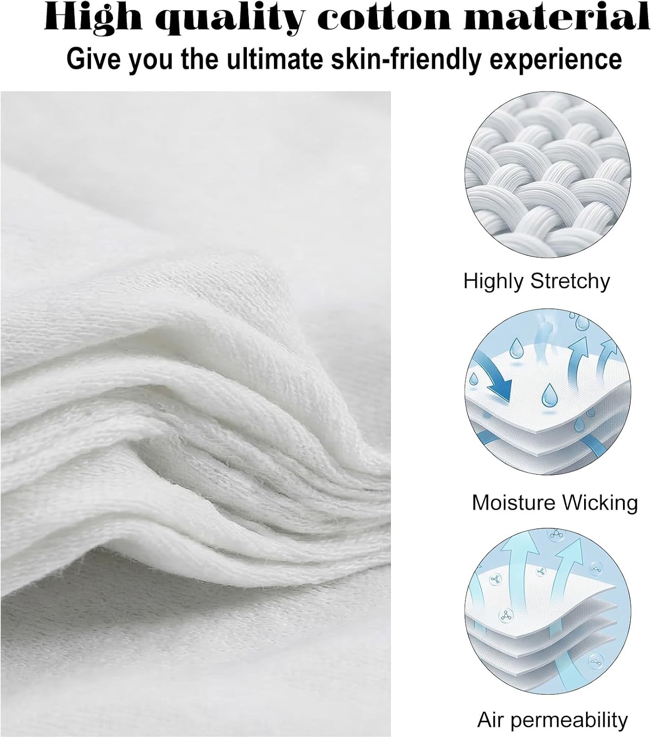 8 Pairs Cotton Gloves for Sleeping, White Gloves for Moisturizing Hands Overnight Breathable & Moisturizing for Women & Men