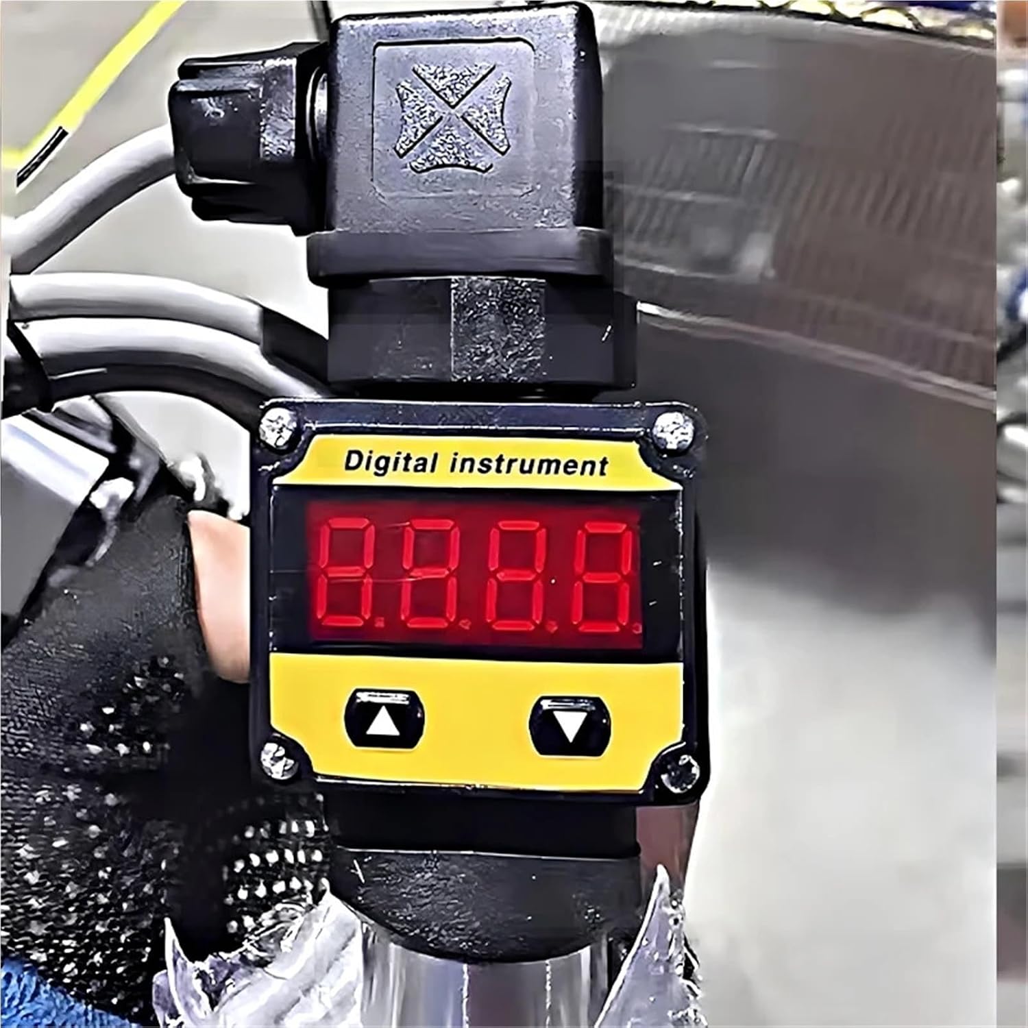 1pcs LED Display Pressure Transmitter 4-20mA 0-5V 10V RS485 Output Water Gas Oil Pressur Sensor Negative Vacuum Pressure Transducer(0-10V M20-1.5,-1-0bar)