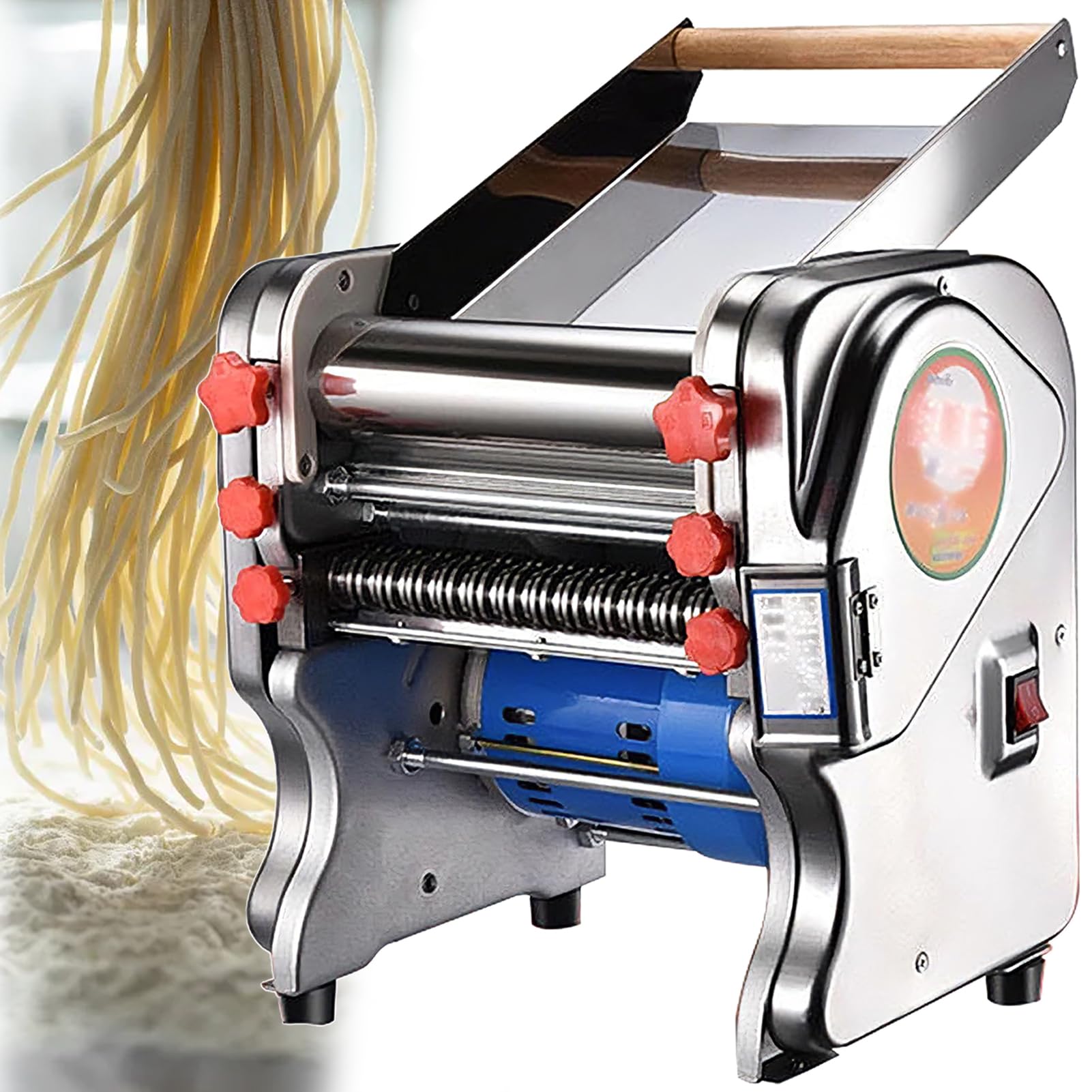 Laminadora De Masa Eléctrica 550W, Máquina Automática para Hacer Pasta Fresca, Uso Comercial Y Hogar, Fideos, Ramen, Lasaña Y Bolas De Masa Hervida Casera