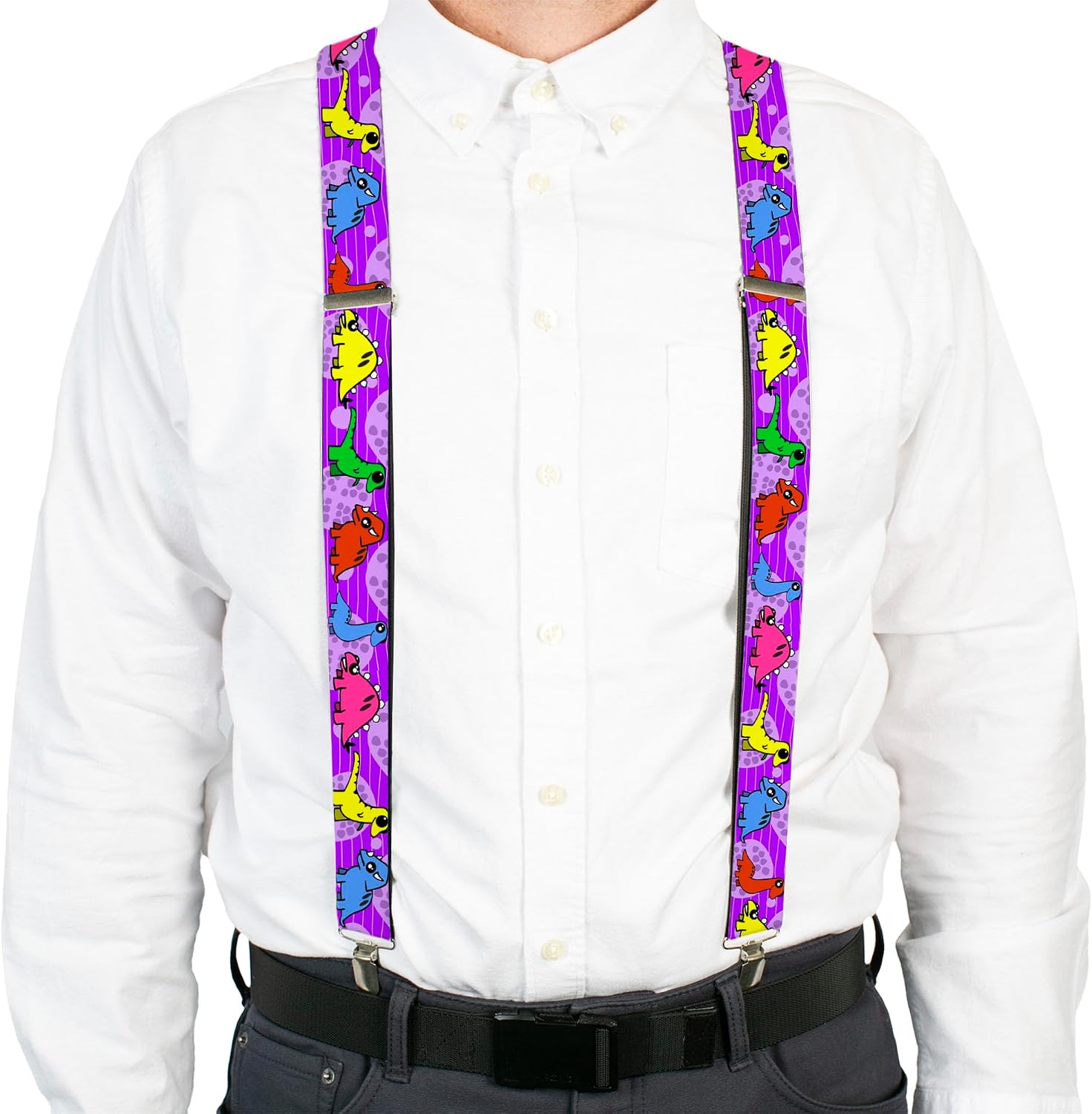 Buckle-Down Men's Buckle-down Suspender - Dinosaurs