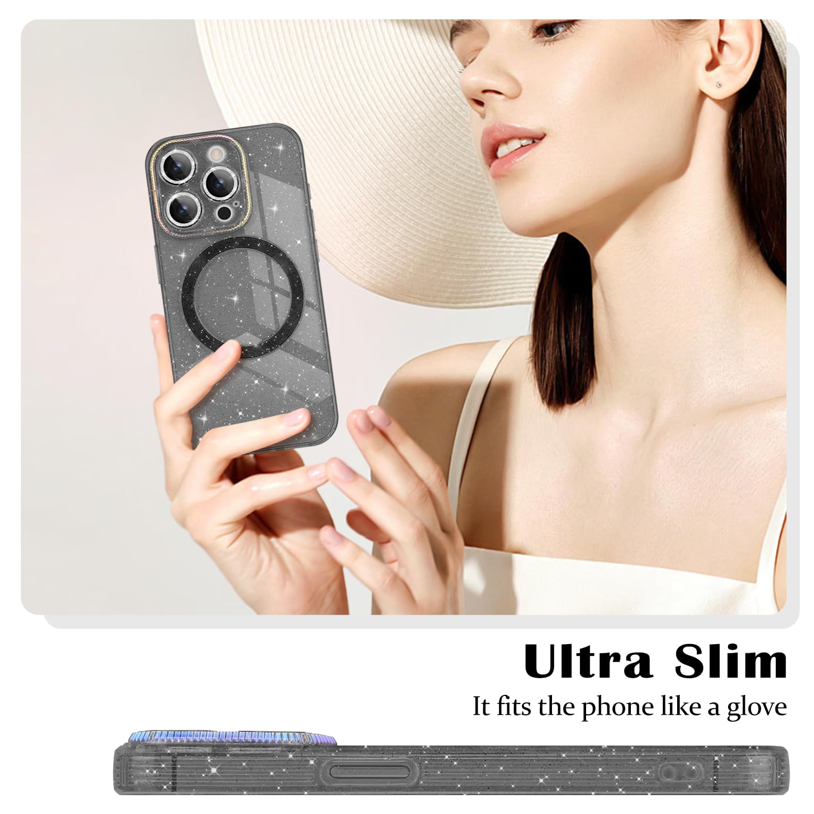 Newseego Clear IPhone 13 Pro Ax Case For Girls Woen, Cute Flower