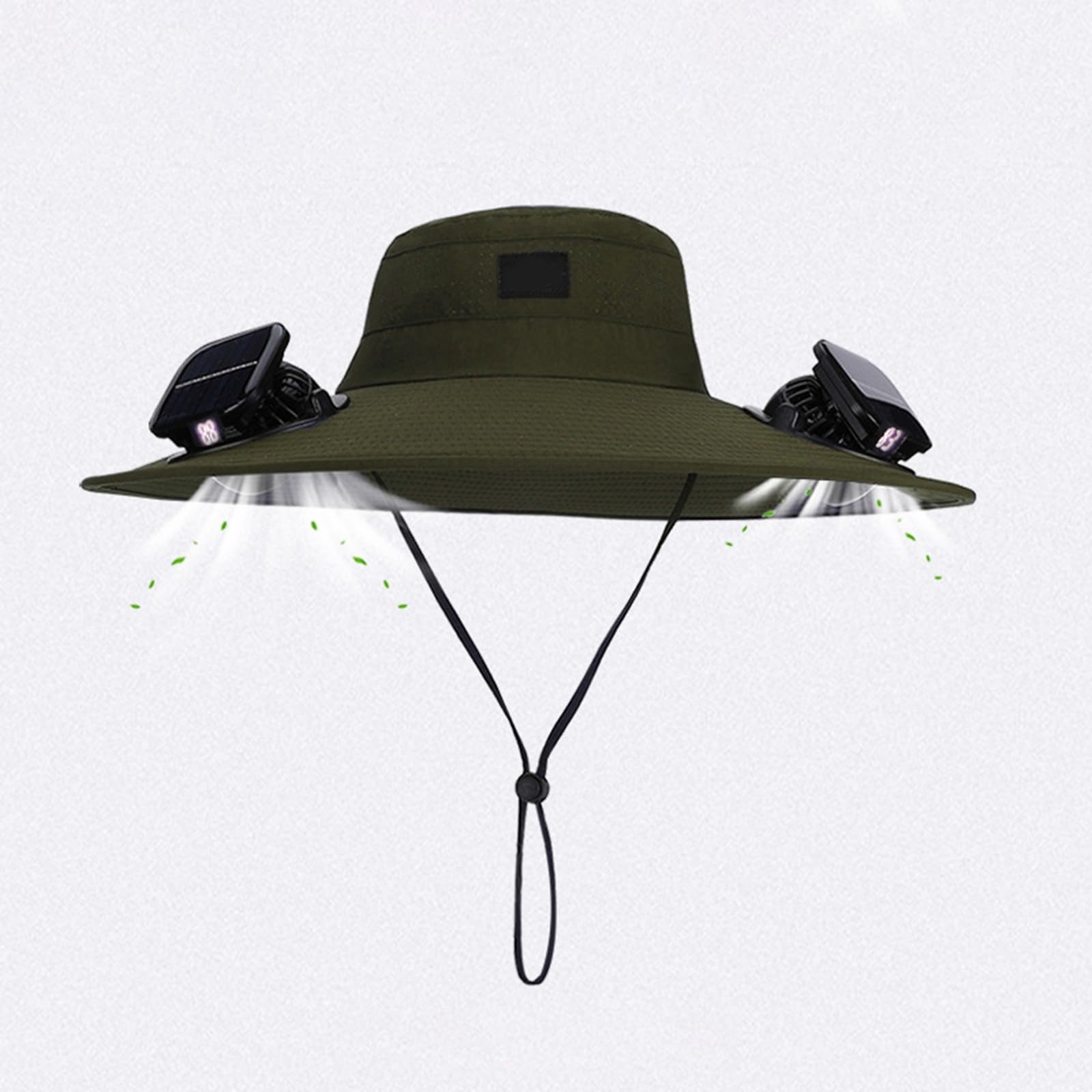 Cappello Uomo Pescatore Estivo - Cappello Solare con Doppia Ventola per Escursioni Estive Outdoor Larga Traspirante Ideale per Spiaggia e