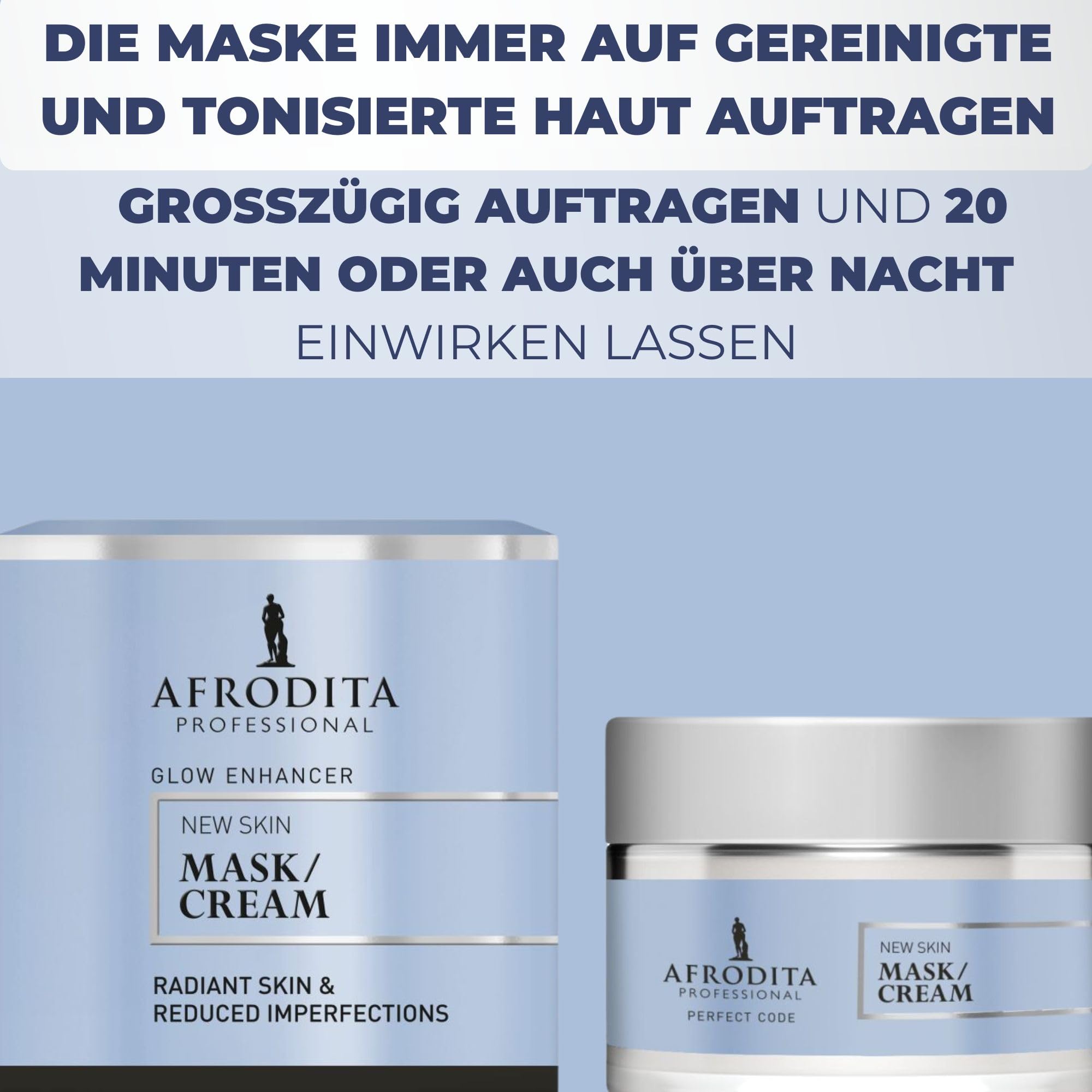 Afrodita Professional Overnight Gesichtsmaske & Nachtcreme 50 ml – Enzym Glow Maske für weichere glattere Haut, ebenmäßigeren Teint & weniger sichtbare Unregelmäßigkeiten