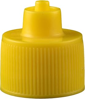 Jensen Global JGC-512Y-100 Luer Lock Bottle Cap Yellow for Bottles with Neck Size 20-410, Bag of 100