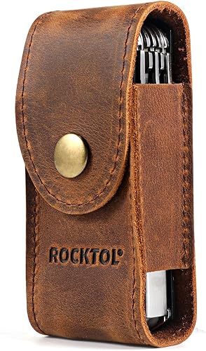 ROCKTOL Funda multiherramienta, funda de cuero de alta calidad para cinturón, funda multiherramienta para cuchillos, funda para funda de 4.2