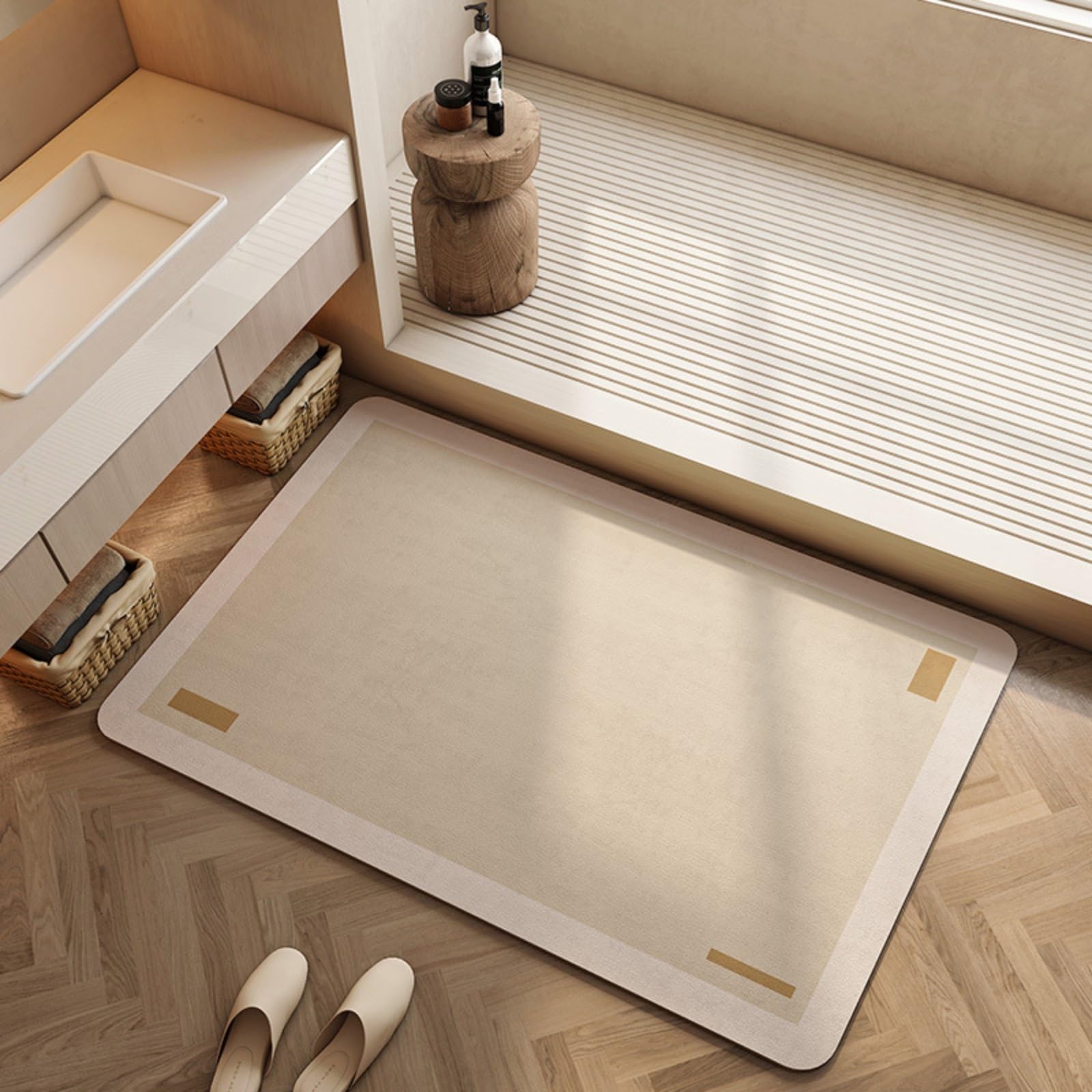 Tapis de bain incurvé antidérapant et doux 50x80 cm pour douche couleur 6