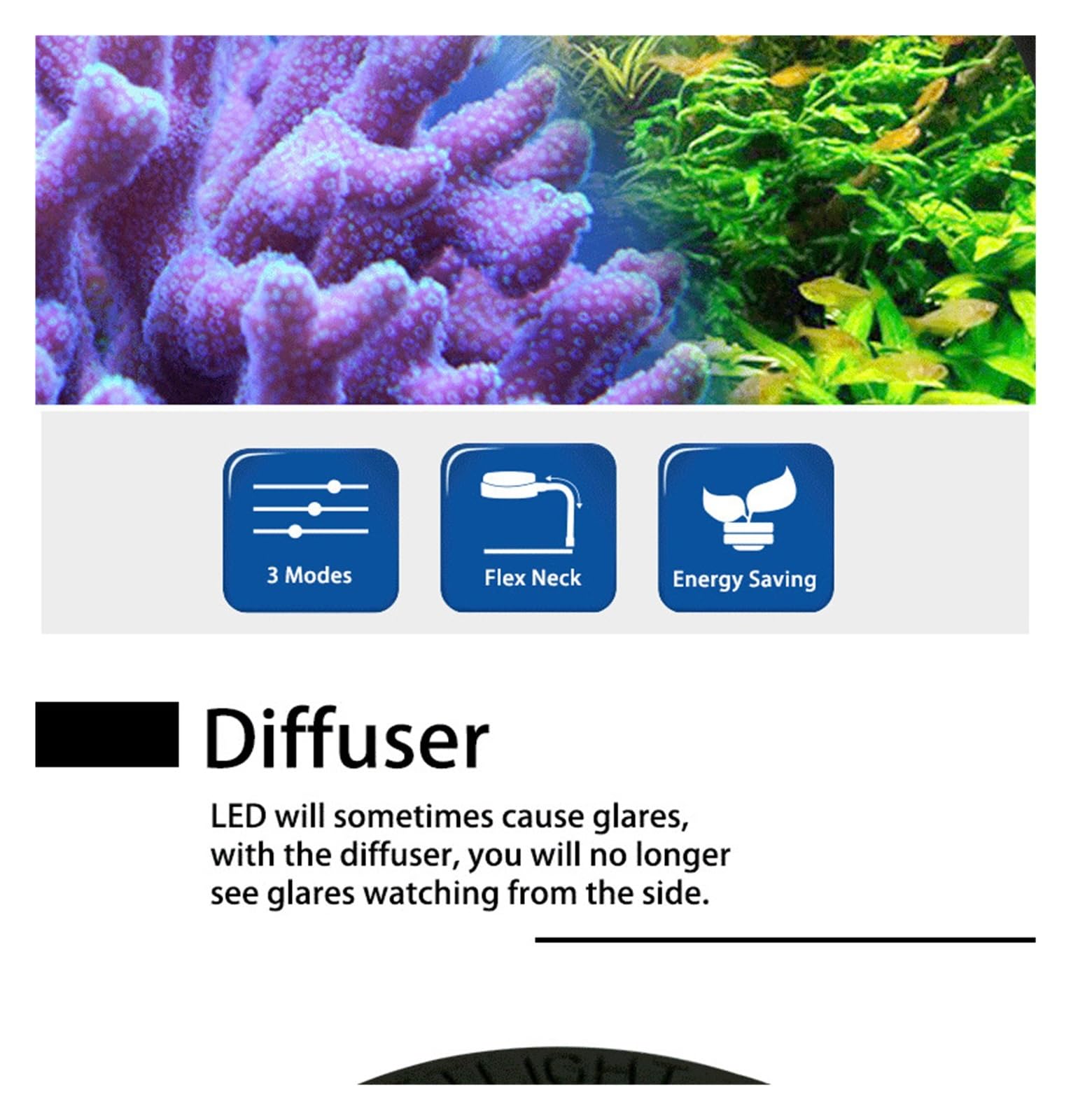 Spettro completo Nano Piccolo acquario Barriera corallina marina LED e luce for piante for acquari marini Luce for per acquario di pesci