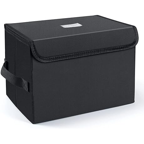 jvke Vinyl Record Storage Box for 7-inch Records (Black)