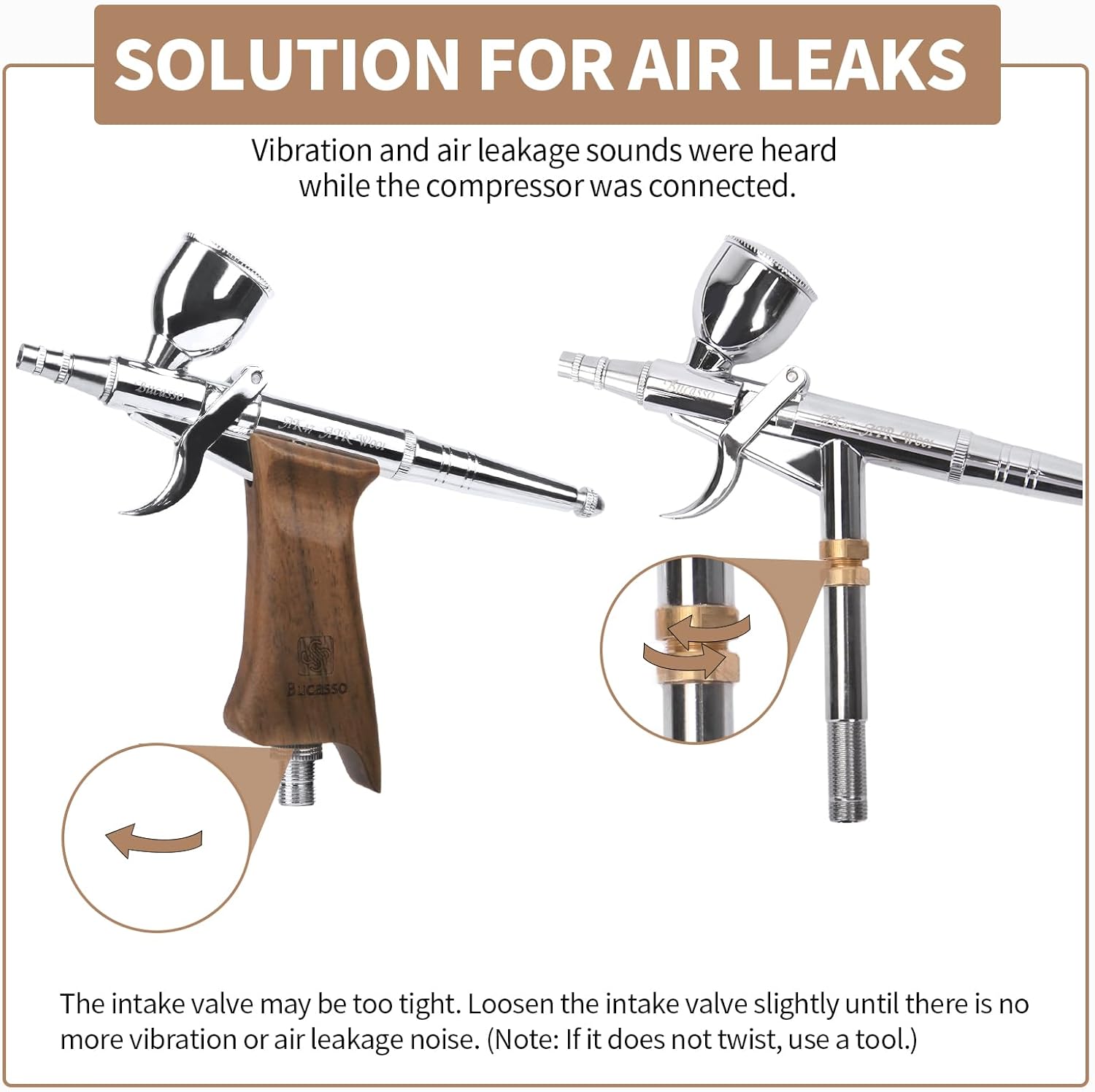 Airbrush Guns for Painting, Double Action Trigger Airbrush Kit with 0.3mm/0.5mm/0.8mm Needles/Nozzle Sets, Replaceable Fluid Cup, Airbrush Spray Set for Painting Nails Cake Tattoo - Image 8