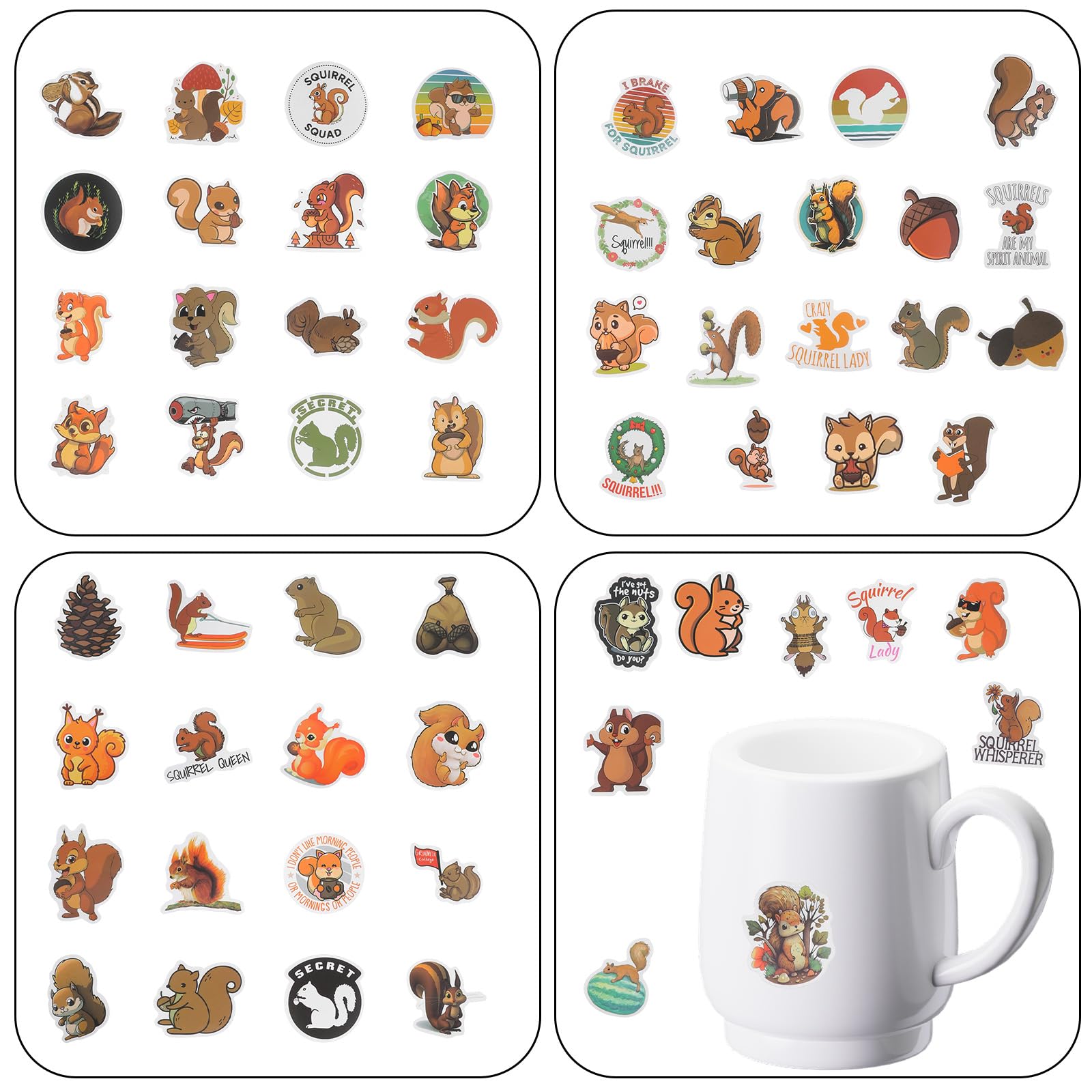 Aazon.co: 100pcs Capybara Stickers Cute Brown Stickers Waterproof - View #8