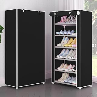 Jaffix Shoe Rack Stand for Home Multipurpose Storage Organizer Lightweight with Iron Pipes Dust Proof Cover Cotton Printed Price In India