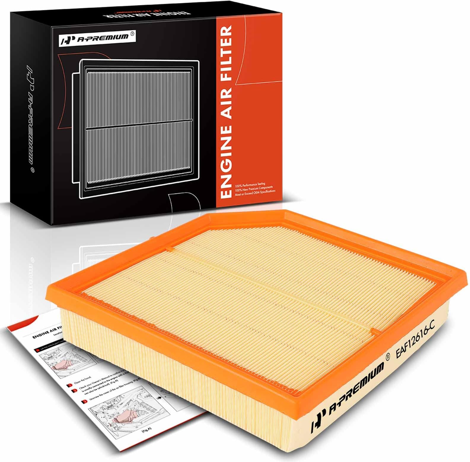 Front Engine Air Filter Compatible with Volvo XC40 2019-2024 2.0L, Replace# 31474521