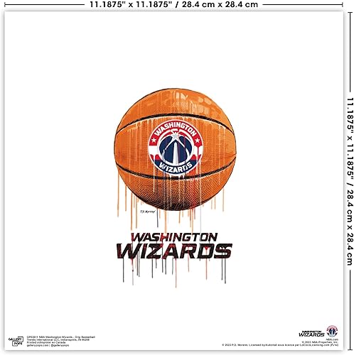 Miniatura 6 de Trends International Gallery Pops NBA Washington Wizards - Arte de pared de baloncesto por goteo, versión sin marco, 12 x 12 pulgadas